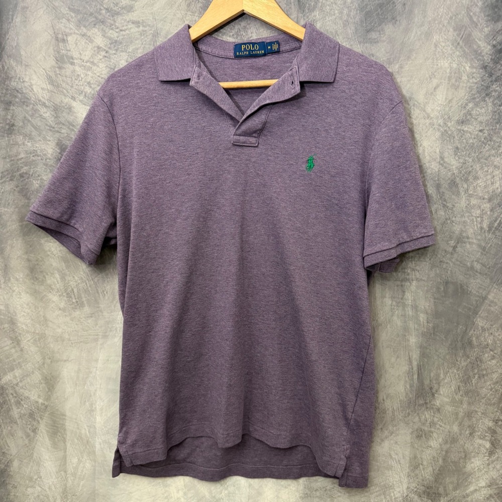 Polo Ralph Lauren Purple Heather Jersey Cotton Polo Mens Med Preppy Coastal Golf